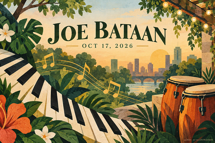 10月17日旧金山免费户外音乐会:Joe Bataan 来到 Yerba Buena Gardens — AI 主题插画