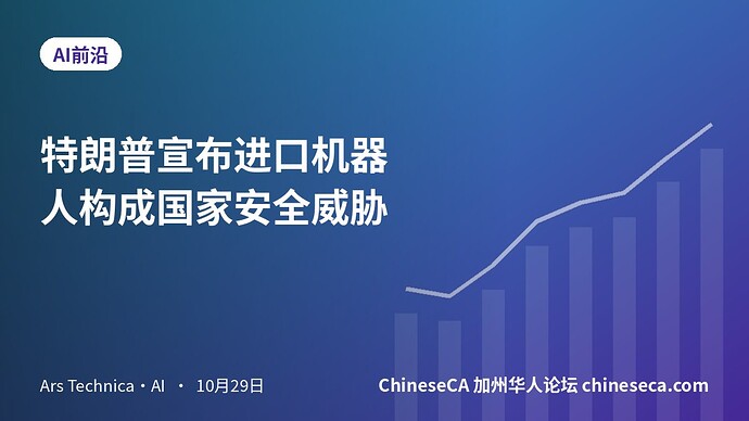 特朗普宣布进口机器人构成国家安全威胁