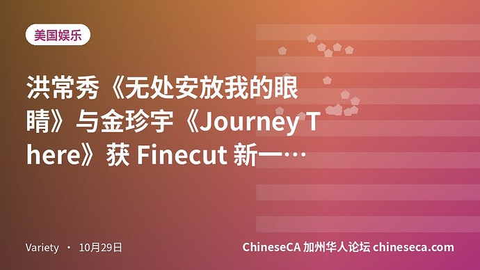 洪常秀《无处安放我的眼睛》与金珍宇《Journey There》获 Finecut 新一批海外发行